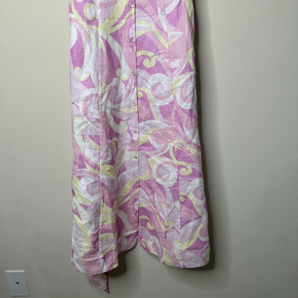 NEW Hill House The Lily Dress Candy Kaleidoscope Belted Midi Dress XXS - Picture 6 of 11